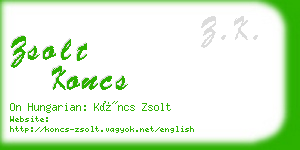 zsolt koncs business card